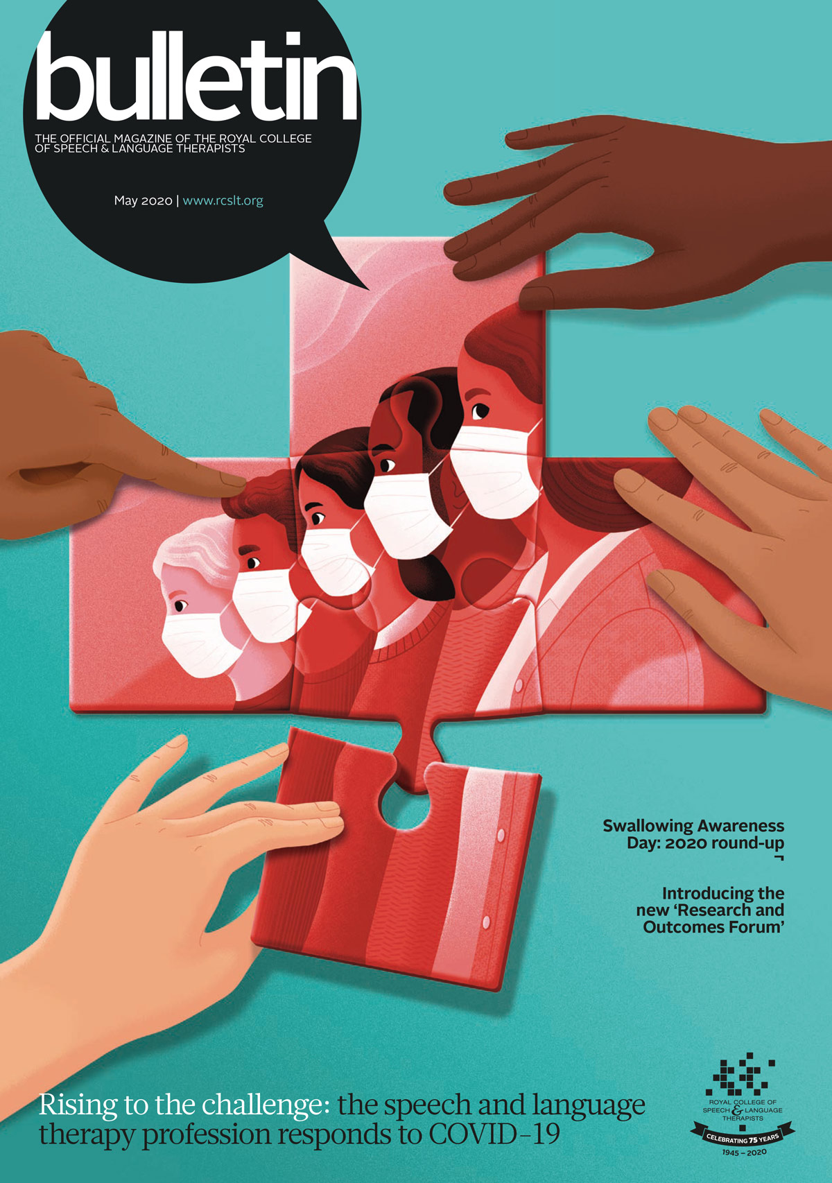 Cover illustration for Bulletin RCSLT, Covid-19 feature