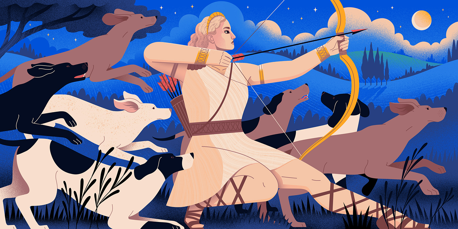Illustration for Medium - goddess Artemis