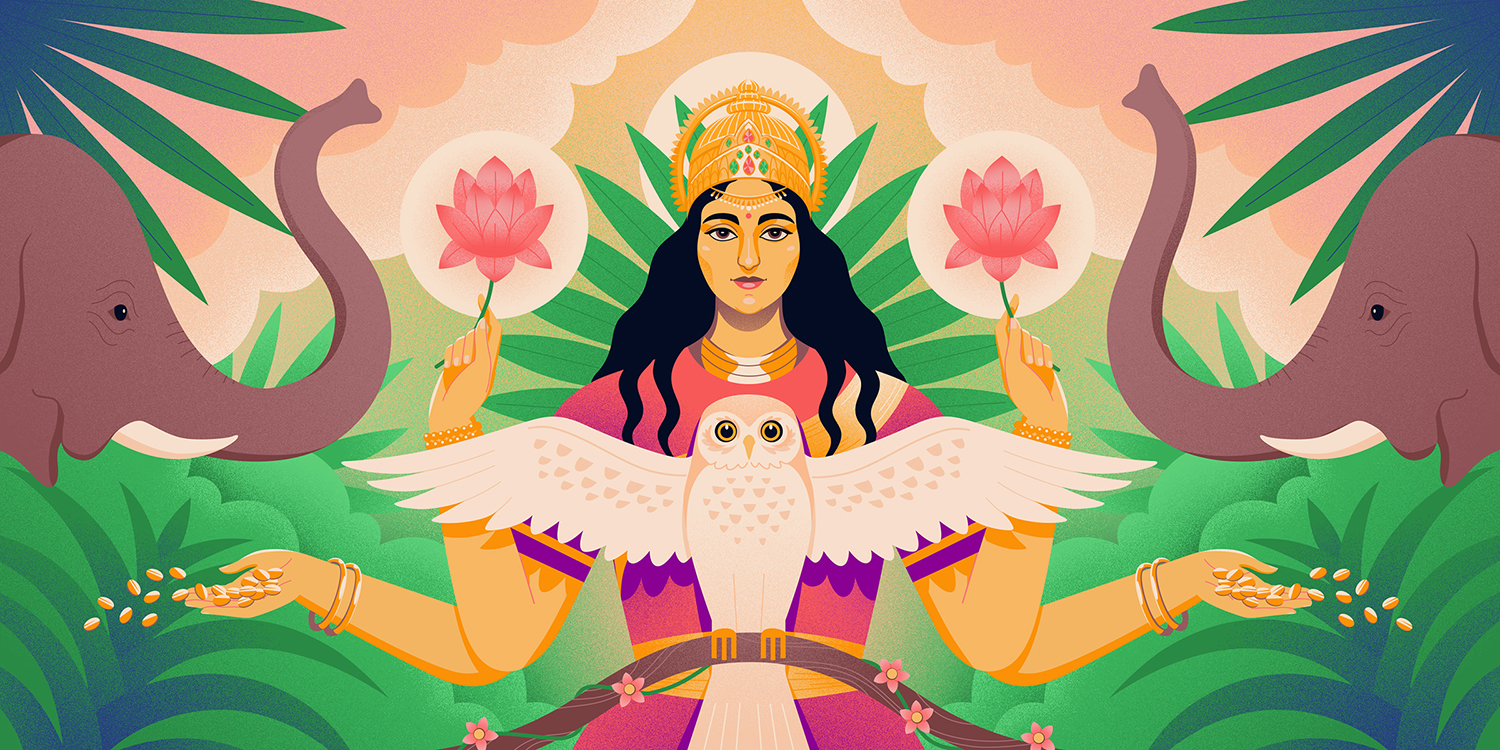 Illustration for Medium - goddess Lakshmi