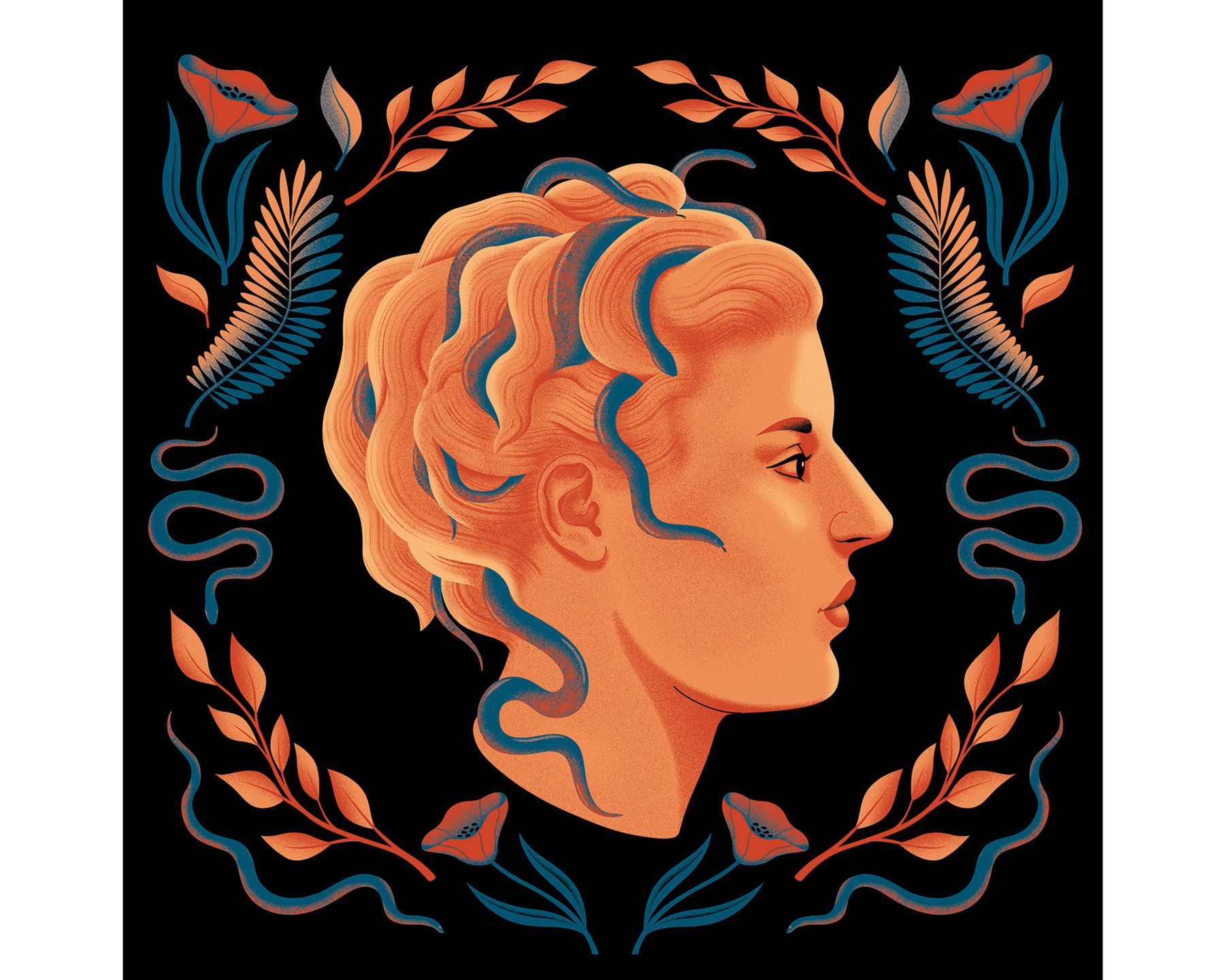 Portrait illustration of Medusa'