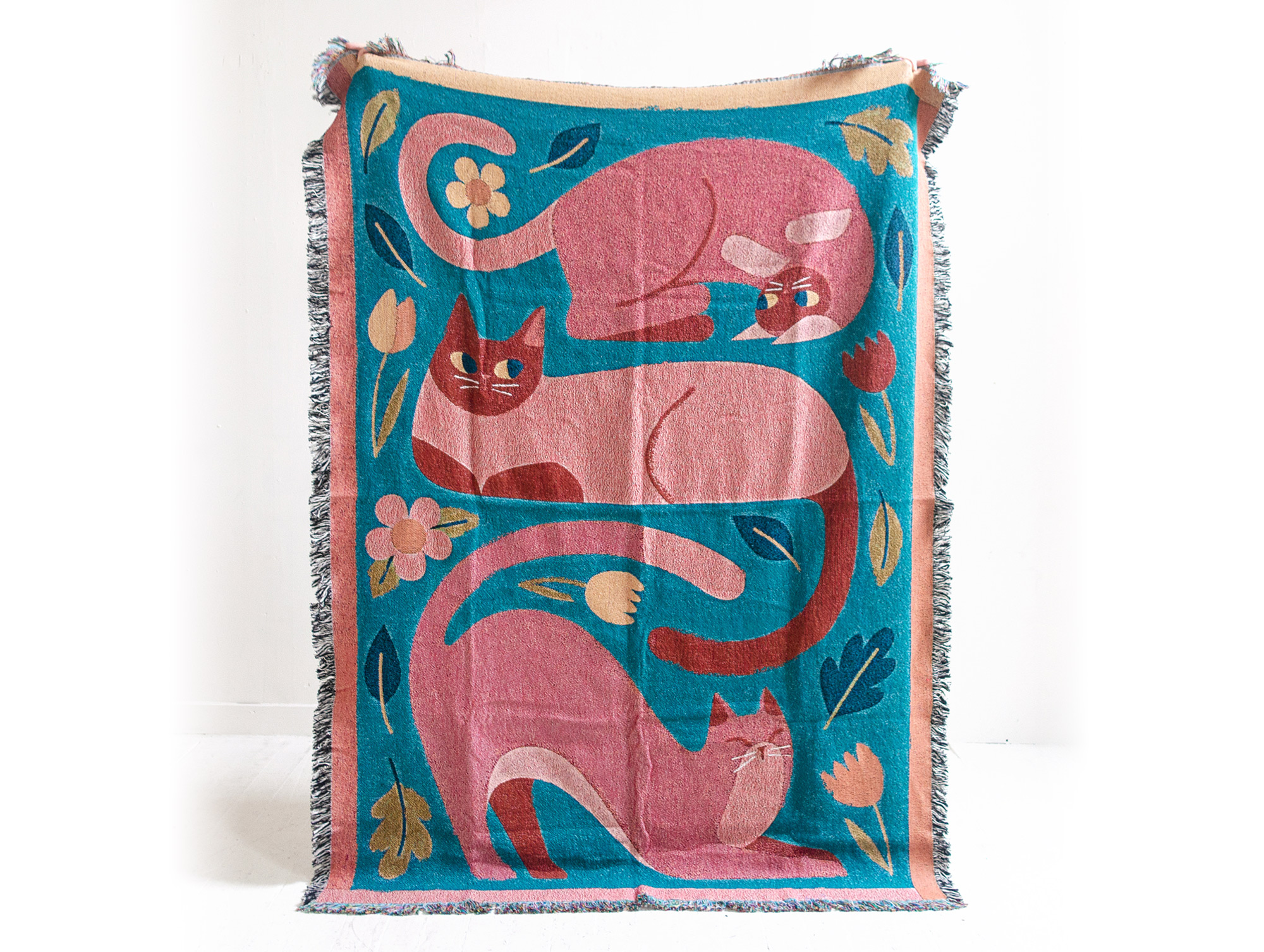 Three cats throw design for Throw & Co